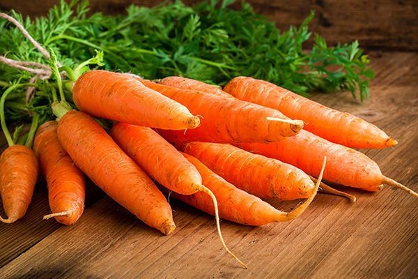 Carrots, a common vegetable in a balanced diet